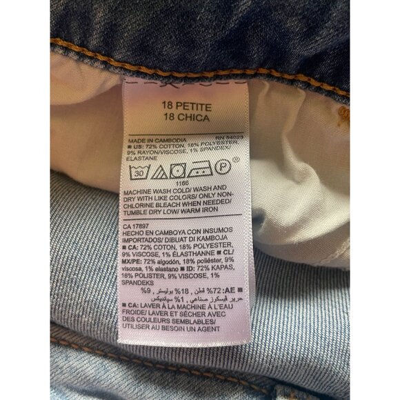 Old Navy Mid-Rise RockStar Distressed Skinny Jeans - Light Wash, Size 18 Petite - Picture 8 of 8